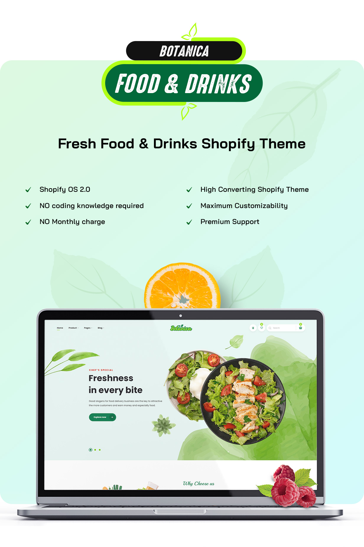 Botanica - Food & Drinks Shopify Theme - 1