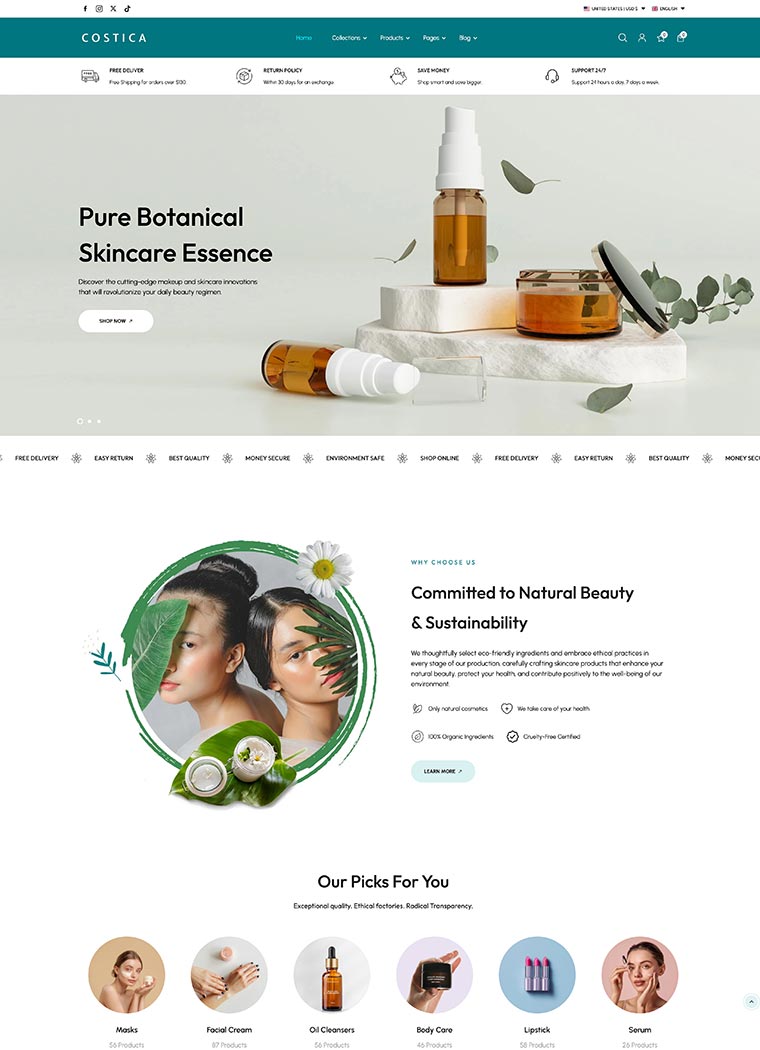 Beauty & Cosmetics Shopify Theme