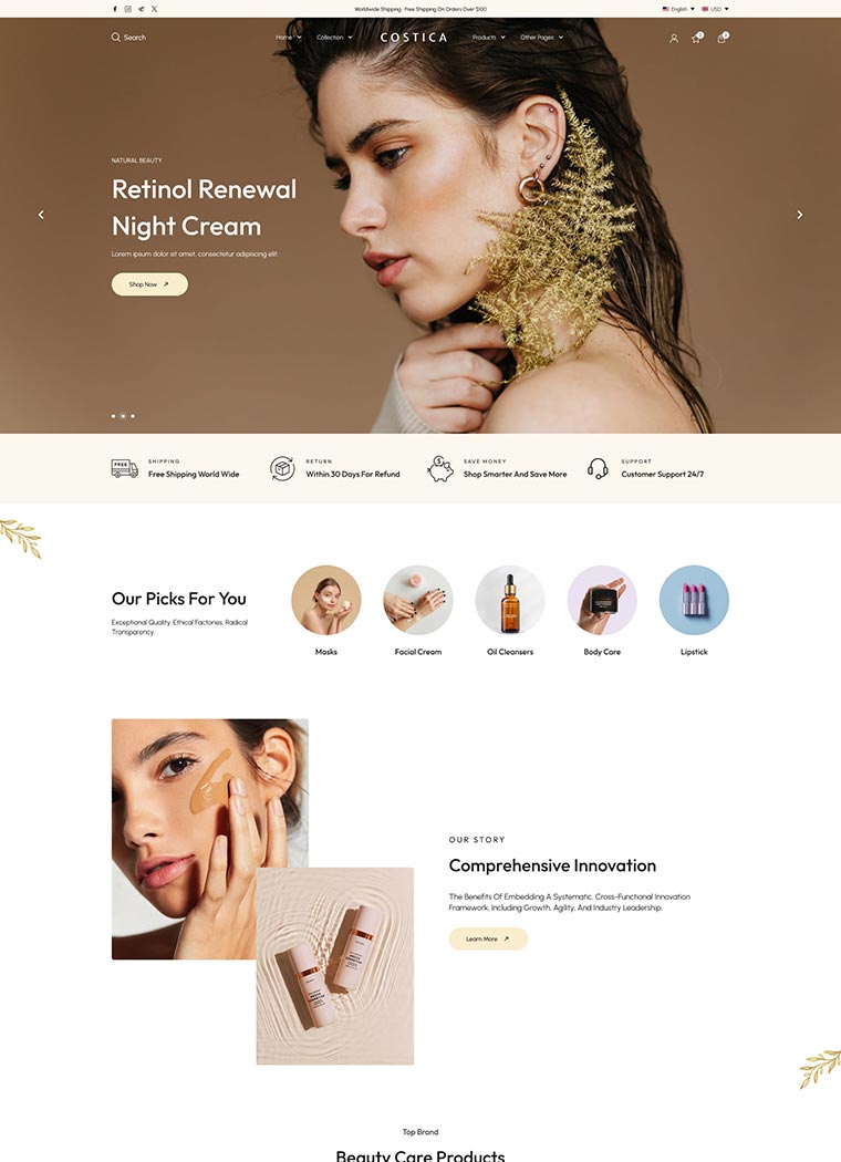 Beauty & Cosmetics Shopify Theme