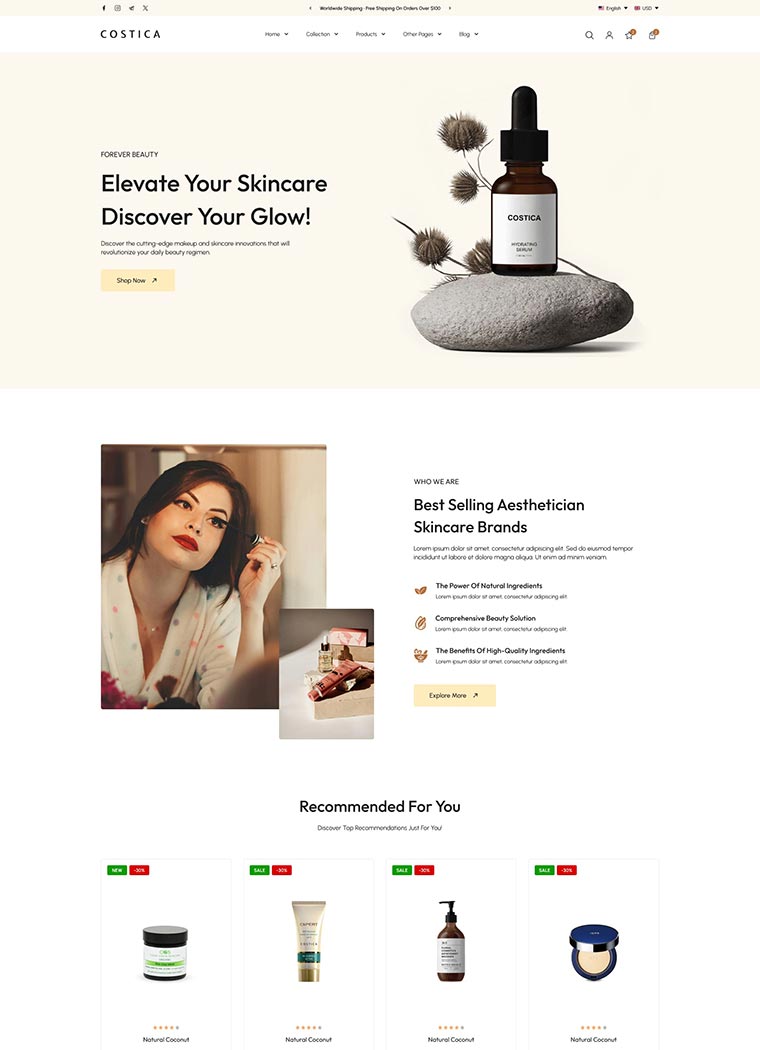 Beauty & Cosmetics Shopify Theme