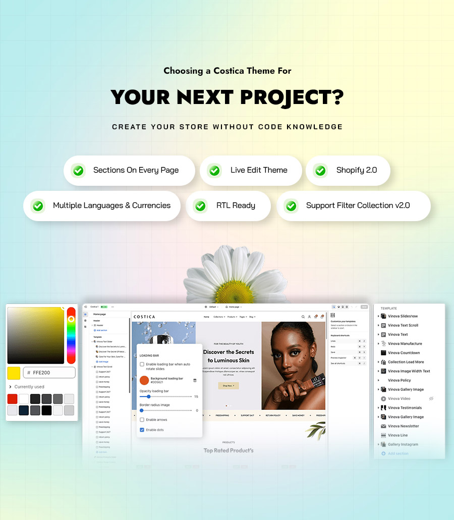 costica - Beauty & Cosmetics Shopify Theme - 1