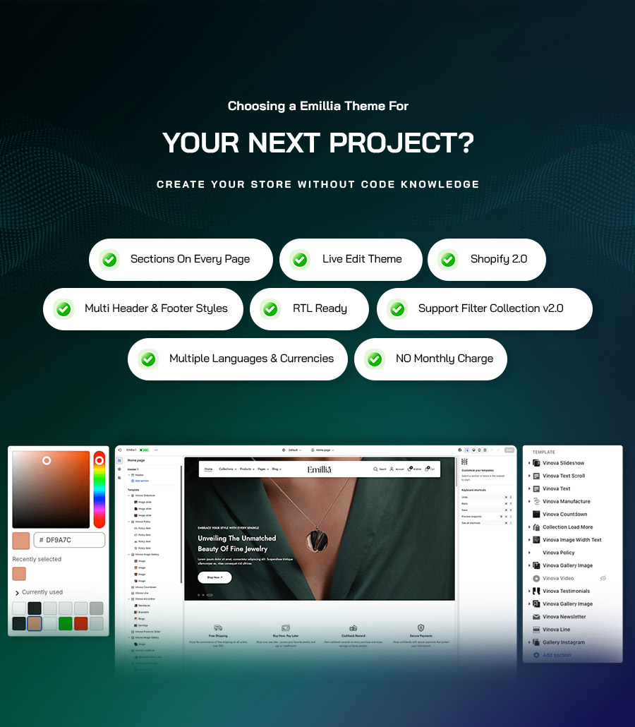 Emillia – Jewelry & Fashion Accessories Shopify Theme