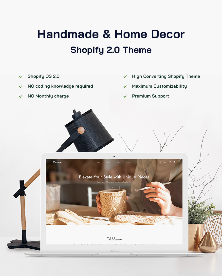 hamade - Handmade & Home decor Shopify Theme 2.0 Theme - 1