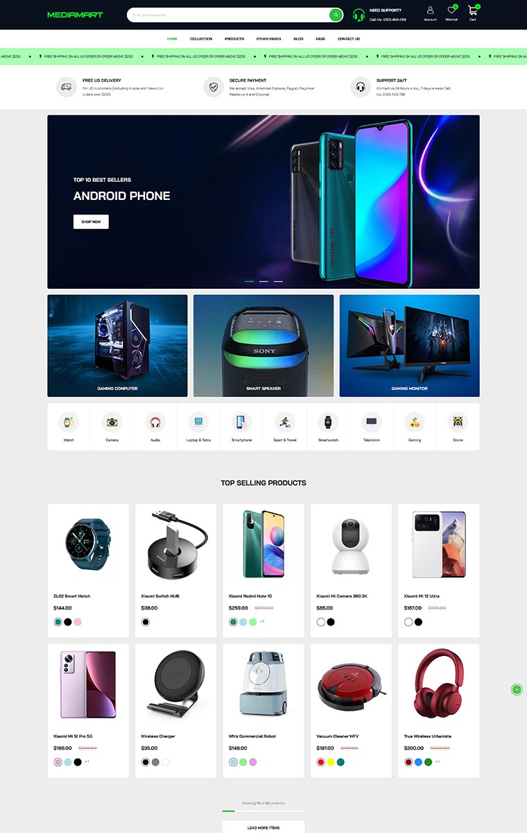 Electronics MegaShop Shopify Theme