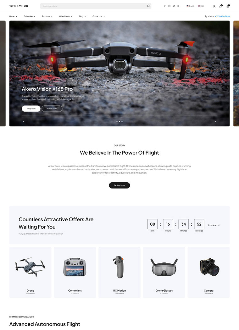 Drone & UAV Business Shopify Theme