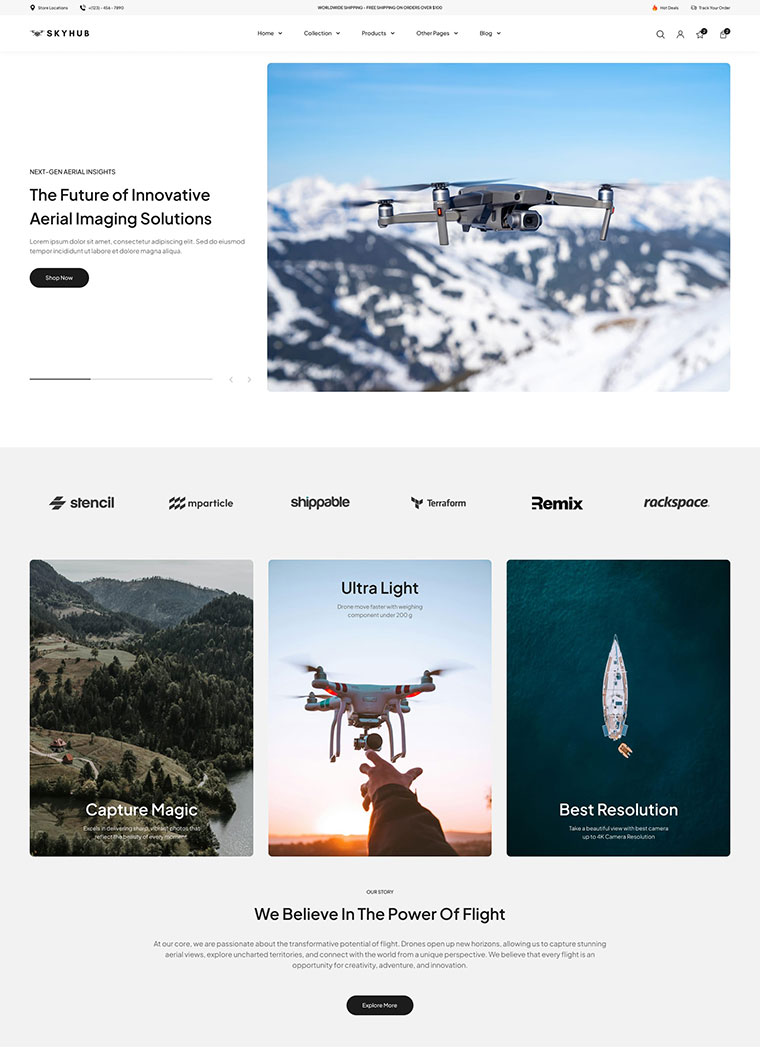 Drone & UAV Business Shopify Theme