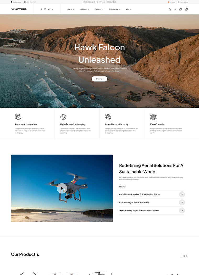 Drone & UAV Business Shopify Theme