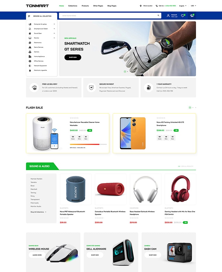 Electronics MegaShop Shopify Theme
