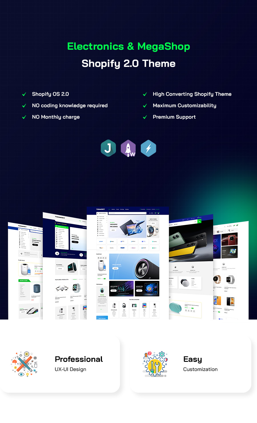 Tonmart - Electronics & MegaShop Shopify Theme 2.0 Theme - 1