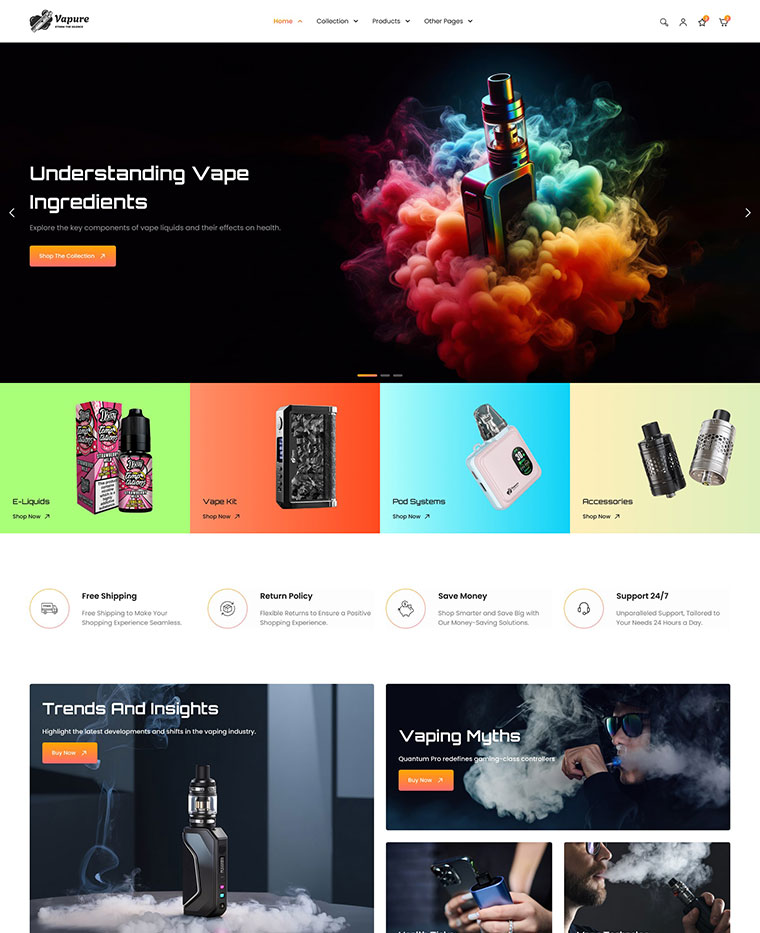 Vape & E-Liquid Shopify Theme