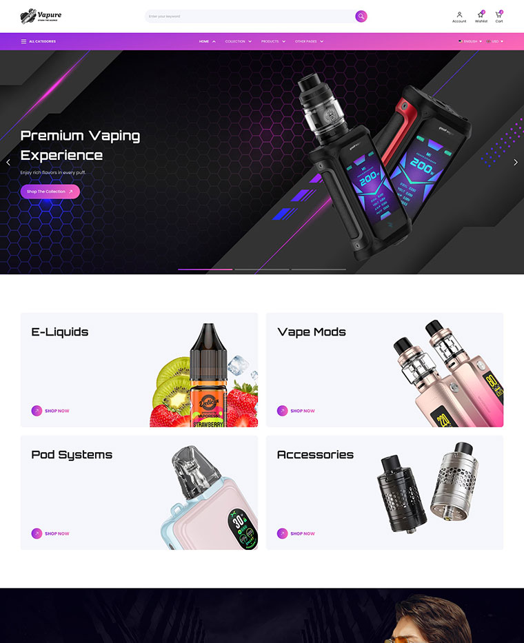 Vape & E-Liquid Shopify Theme